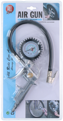 Opblaaspistool met manometer All Ride Zilverkleurig