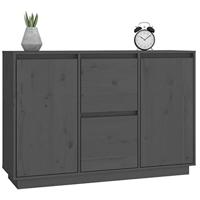 Dressoir 111x34x75 cm massief grenenhout grijs - thumbnail
