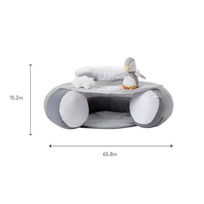 Opblaasbare zit - NUBY - Zit & Speel op de vloer - Afneembaar dienblad - Vanaf 6 maanden - Grijs