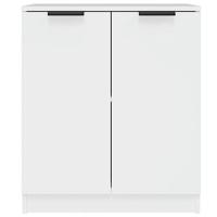 Dressoir 60x30x70 cm bewerkt hout wit - thumbnail