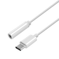 AISENS A109-0384 USB-C op AUDIO stijl APPLE USB-C/M-JACK 3.5/H, wit, 15 cm - thumbnail
