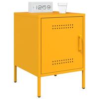 Nachtkastjes 2 st 36x39x50,5 cm staal mosterdgeel - thumbnail