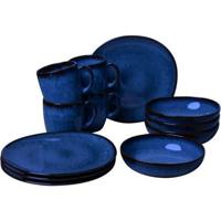 Villeroy & Boch Serviesset Lave - Blauw - 12-delig| 4 personen - thumbnail