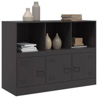 Dressoir 99x39x73 cm staal zwart - thumbnail