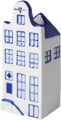 Heinen Delfts Blauw vaas keramiek klokgevel 6x5.5x15cm delfts blauw
