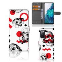 Telefoonhoesje met Naam Samsung Galaxy S20 FE Skull Red - thumbnail