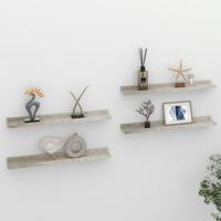 Wandschappen 4 st 60x9x3 cm betongrijs - thumbnail
