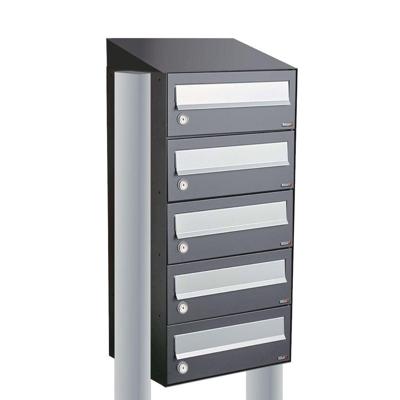 Allux Hive Set 1-Breed, 5-Hoog Met Dak Op Statief Antraciet - 40030065_1x5ds