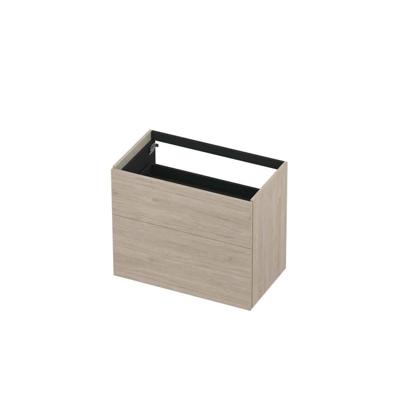 INK - Onderkast 2 Laden Push To Bestaande Uit: - 800x450x650 Mm - Ivoor Eiken