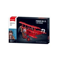 Sluban modelbricks fokker dr-1s vliegtuig bouwspeelgoed kinderen vanaf 8 jaar - constructiespeelgoed modelbouw - bouwdoos met 281 bouwstenen - m38-b1292 - thumbnail