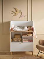 Luiertafel die kan worden omgevormd tot een bibliotheek MERVEILLE wit - thumbnail