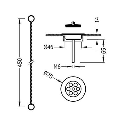 Afvoerplug Tres Clasic | 5/4" | Vaste waste (wel afluitbaar) | Messing | Rond | Messing oud glans Afvoerplug Tres Clasic | 5/4" | Vaste waste (wel afluitbaar) | Messing | Rond | Messing oud glans