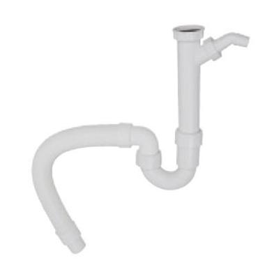 Kirchhoff Kunststof VIEGA Flex spoelbak buisvormige sifon, wit, 1 1/2" H x DN 40/50 mm, met 3/4" apparaataansluiting - 101633