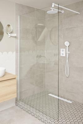 Ben Vivid inloopdouche incl. antikalk 100x200cm mat wit