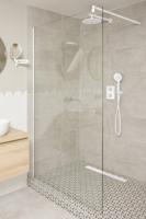 Ben Vivid inloopdouche incl. antikalk 100x200cm mat wit - thumbnail