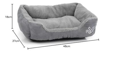 Pluche Ligbed Baboo Grijs/Taupe