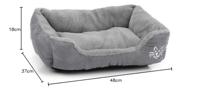 Pluche Ligbed Baboo Grijs/Taupe - thumbnail