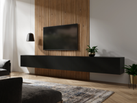 Tv-meubel KINGSTON 2 klapdeuren 245 cm mat zwart - thumbnail