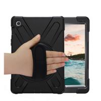 Casecentive Handstrap Hardcase met handvat Galaxy Tab S5E 10.5 zwart - thumbnail