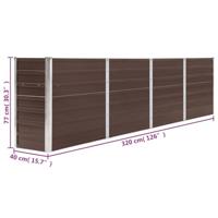 Plantenbak verhoogd 320x40x77 cm gegalvaniseerd staal bruin - thumbnail