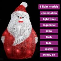 VidaXL Kerstfiguur kerstman led binnen en buiten 28 cm acryl - thumbnail