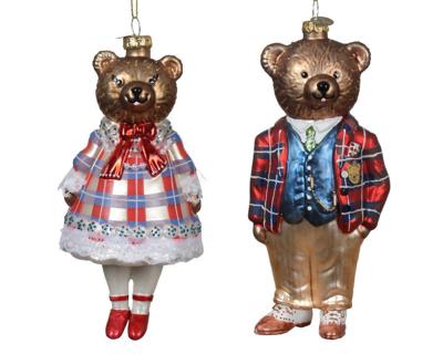 Beer glas l7.3b6.8h16 cm bruin a2 kerst Decoris - Decoris