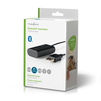 Nedis BTTR050BK Draadloze Audiozender Bluetooth® Maximaal 1 Hoofdtelefoon Zwart - thumbnail