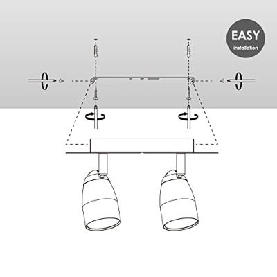 Light depot - LED opbouwspot Gina 2 lichts - 23,5 cm - wit - Outlet