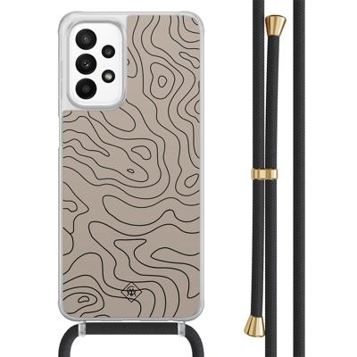 Samsung Galaxy A23 hoesje met koord - Abstract lines
