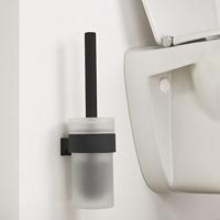 Tiger Toiletborstelhouder Bold Muur Glas/Mat Zwart 33.9 cm - thumbnail