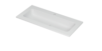 INK Aspekt Wastafel Porselein Centraal met 1 Kraangat - 1000x450x15 mm - Mat Wit - thumbnail