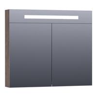 Brauer Promise Deluxe Spiegelkast - 80 cm - met Directe Verlichting - 2 Dubbelzijdige Spiegeldeuren - Grove - thumbnail