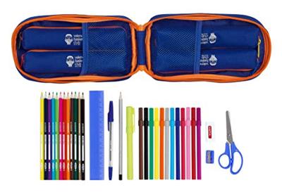 Etui Valencia Basket M747 Blauw Oranje 12 x 23 x 5 cm (33 Onderdelen)