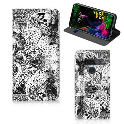 Mobiel BookCase LG G8s Thinq Skulls Angel Mobiel BookCase LG G8s Thinq Skulls Angel