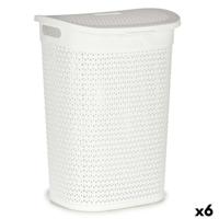 Wasmand Kipit Wit Plastic 60 L 43,5 x 57,5 x 34 cm 43,5 x 57 x 34 cm (6 Stuks) - thumbnail