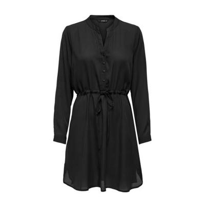 ONLY semi-transparante blousejurk ONLCORY met plooien zwart