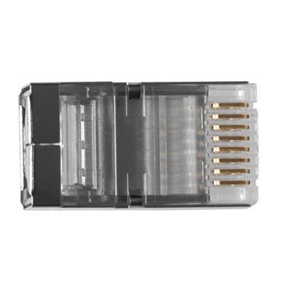 ACT TD1138 RJ45 CAT5E Afgeschermde Modulaire Connector | Ronde Kabel | Massieve of Soepele aders | 8 stuks