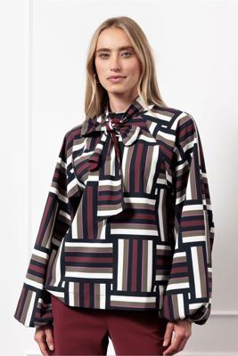 Teske graphic blouse - multi color - 13198