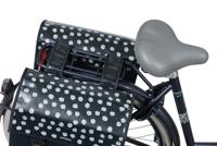 Dubbele fietstas Basil Urban Load 48-53 liter 41 x 18 x 46 cm - zwart met reflecterende stippen - thumbnail