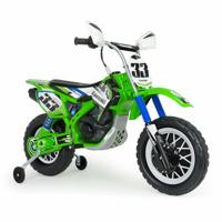 Injusa Accuvoertuig Motorfiets Cross Kawasaki 12 V 115 Cm Groen - thumbnail