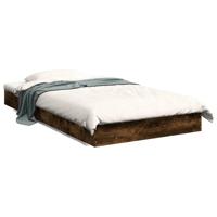 Bedframe zonder matras hout gerookt eikenkleurig 100x200 cm - thumbnail