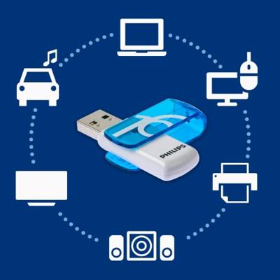 Philips VIVID USB-stick 16 GB Blauw FM16FD05B/00 USB-A 2.0