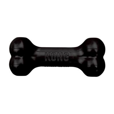 KONG - Extreme Goodie Bone - Duurzaam Rubber Hondenbot voor Power Chewers, Zwart - Voor Grote Honden