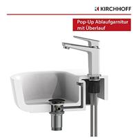 Schutte Design CLIC-CLAC Waste | met Overloop | 1 ¼“ x 65 mm| mat zwart - 98807420 98807420 - thumbnail
