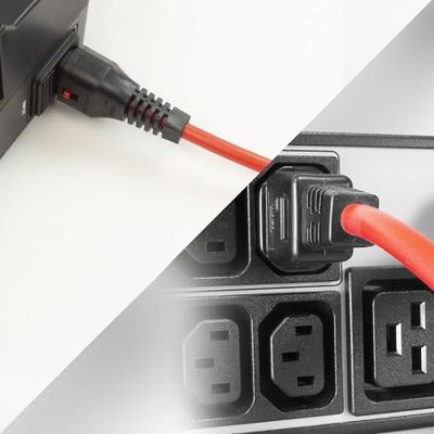 ACT AK5192 Netsnoer C13 IEC Lock | C14 | Rood | 50 cm - thumbnail