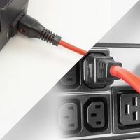 ACT AK5192 Netsnoer C13 IEC Lock | C14 | Rood | 50 cm - thumbnail