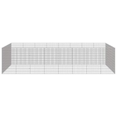 Dierenverblijf 24 panelen 54x100 cm gegalvaniseerd ijzer