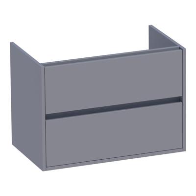 Brauer Adore - Onderkast - 80 cm - met 2 Softclose Lades Greeploos en 1 Sifon Uitsparing - Mat Grijs