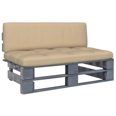 Tuinmiddenbank pallet geïmpregneerd grenenhout grijs