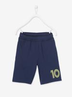 Jongenssportshort nummer 10 van technisch materiaal marineblauw - thumbnail